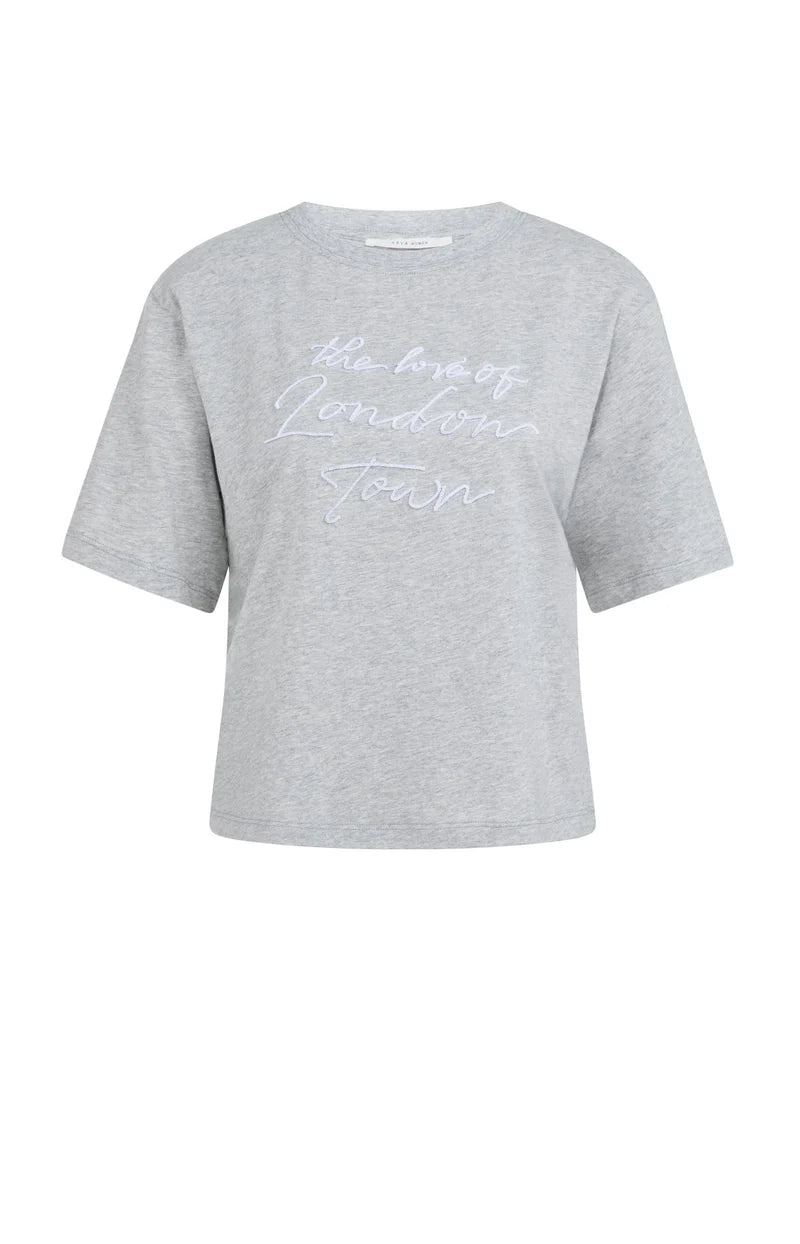 YAYA White Soft Flock Print Top