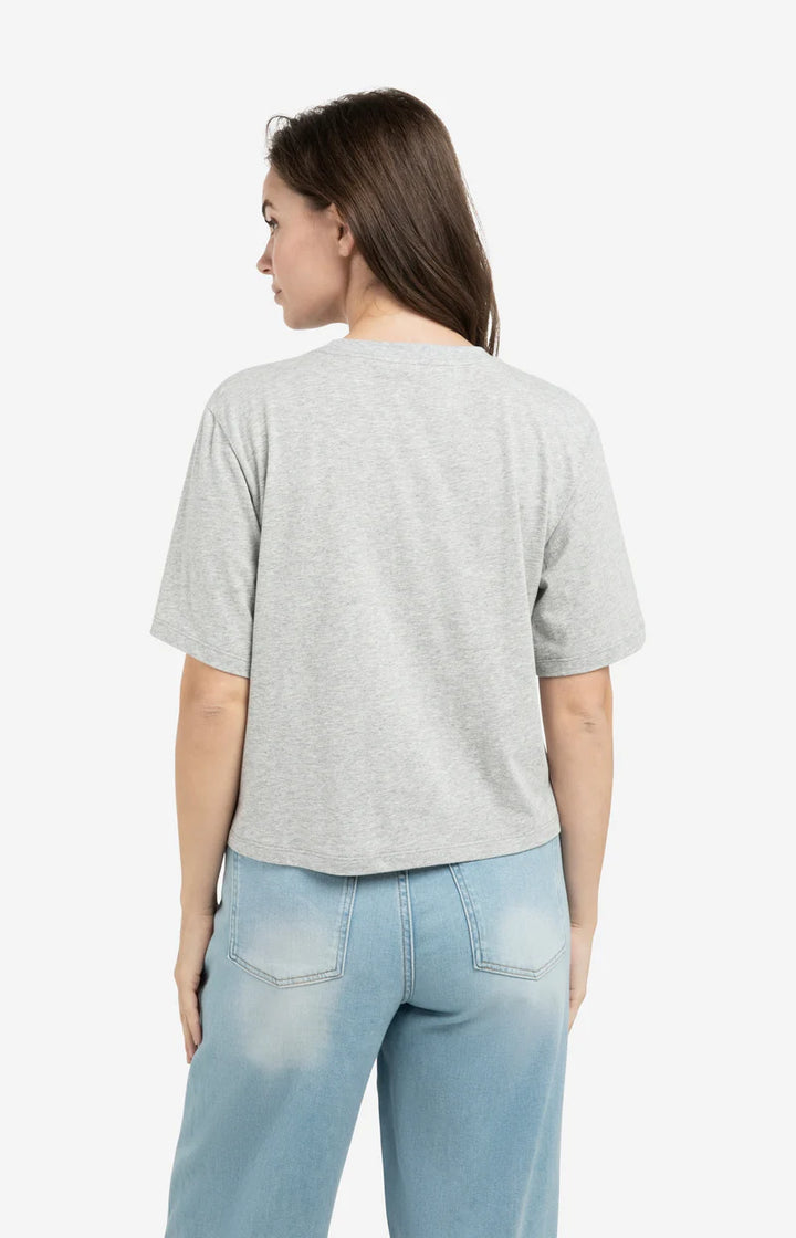 YAYA White Soft Flock Print Top