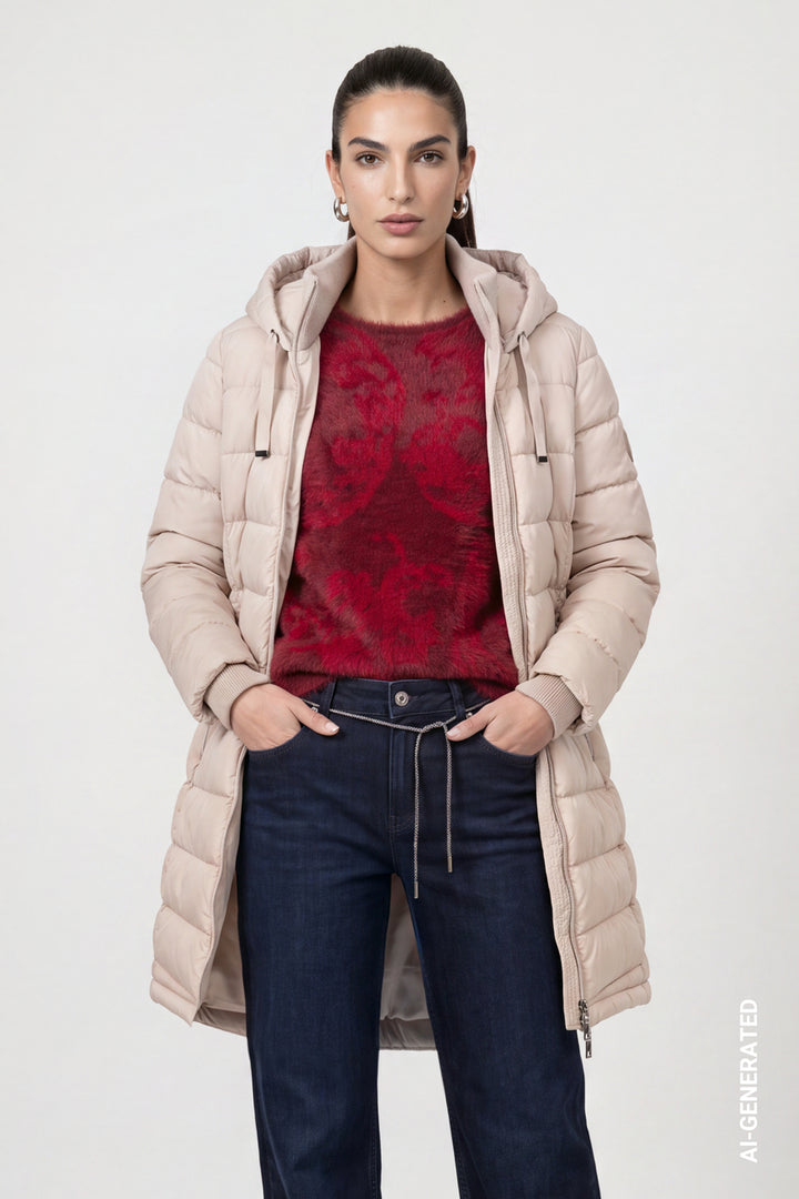Monari Quilted Cappuccino Coat