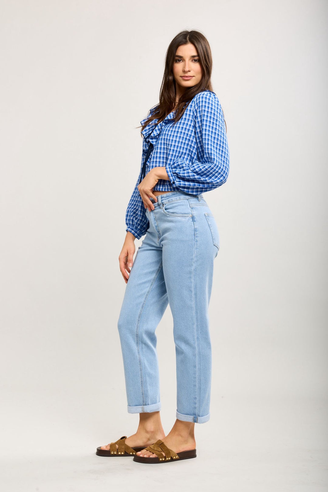 Toxik Light Denim Stretch Mom Jeans