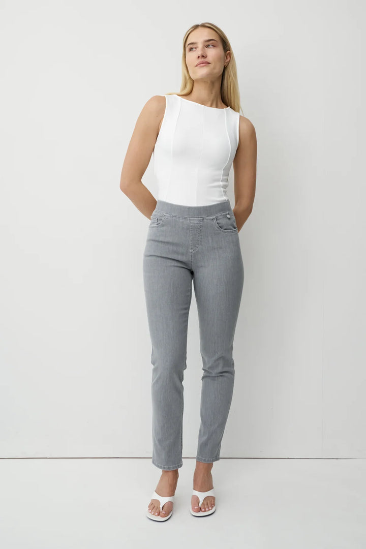 Anna Montana Angelika Jump In Slim Fit Grey Denim Jeans