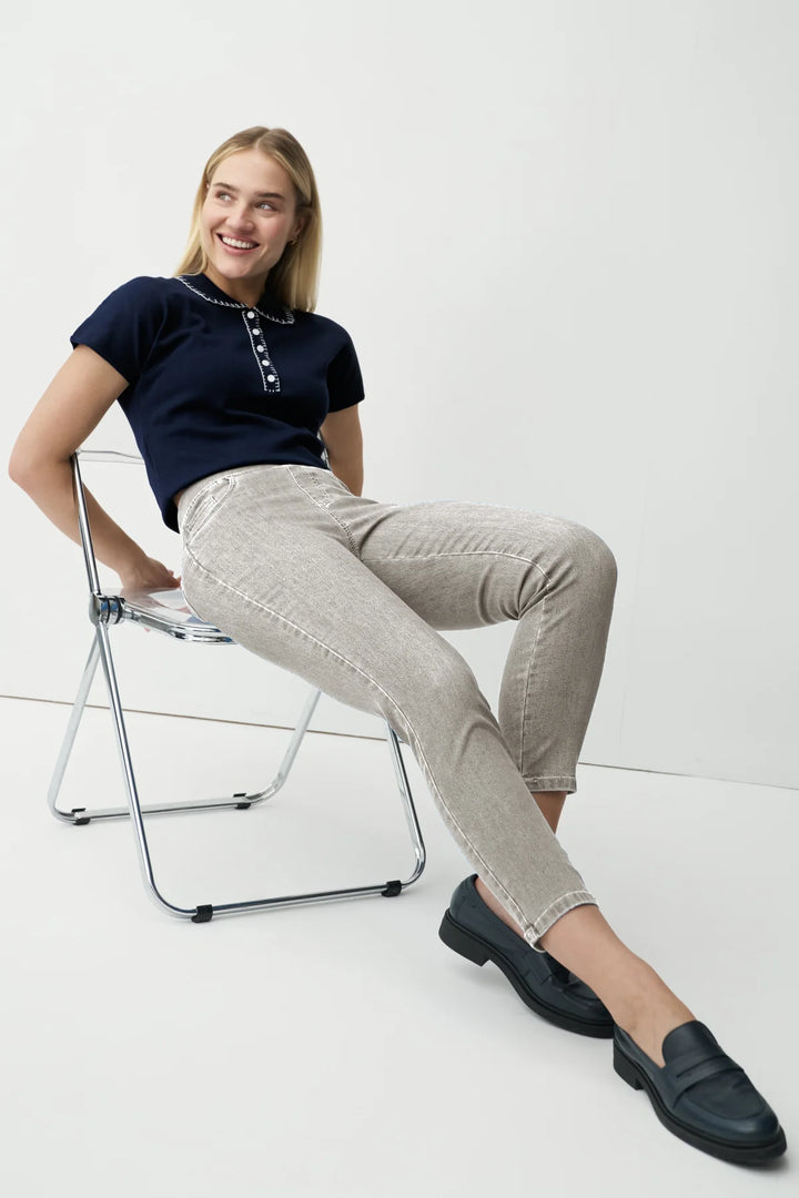 Anna Montana Jump In Slim 7/8 Leinen Jeans