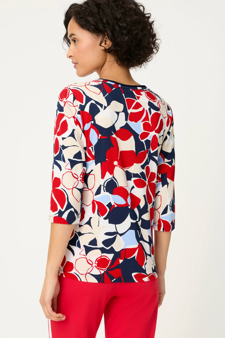 Olsen French Red Long Sleeve Top