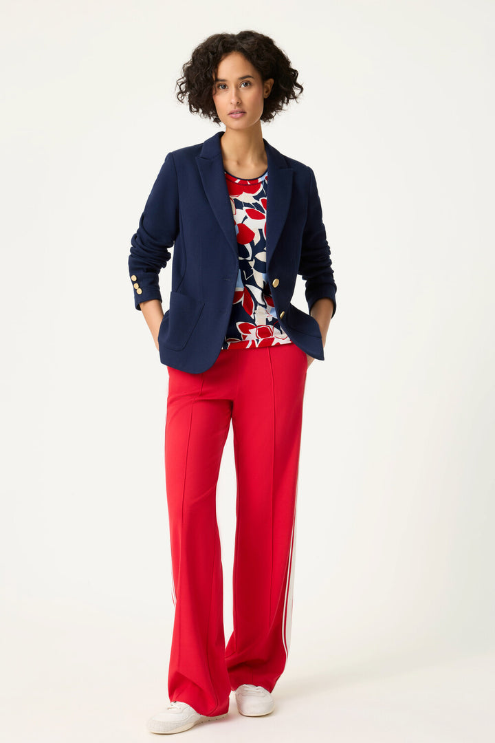 Olsen French Red Long Sleeve Top