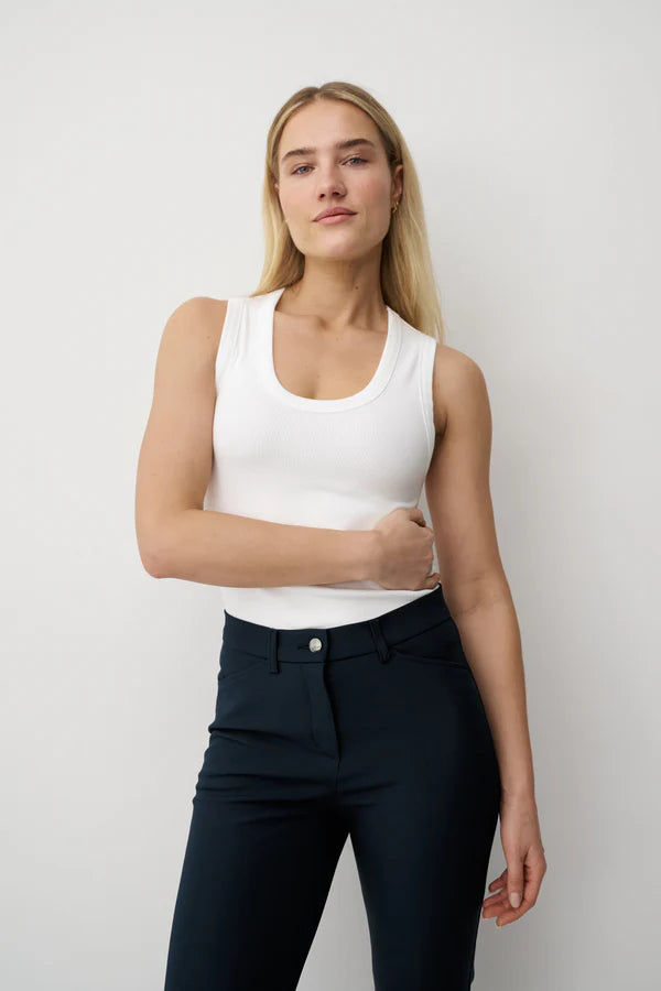 Anna Montana Navy Angelika Slim Fit Trousers