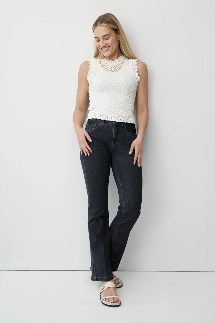 Anna Montana Finja Flared Black Denim Jeans