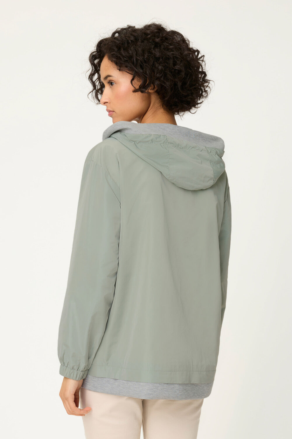 Olsen Green Scuba Hooded Jacket