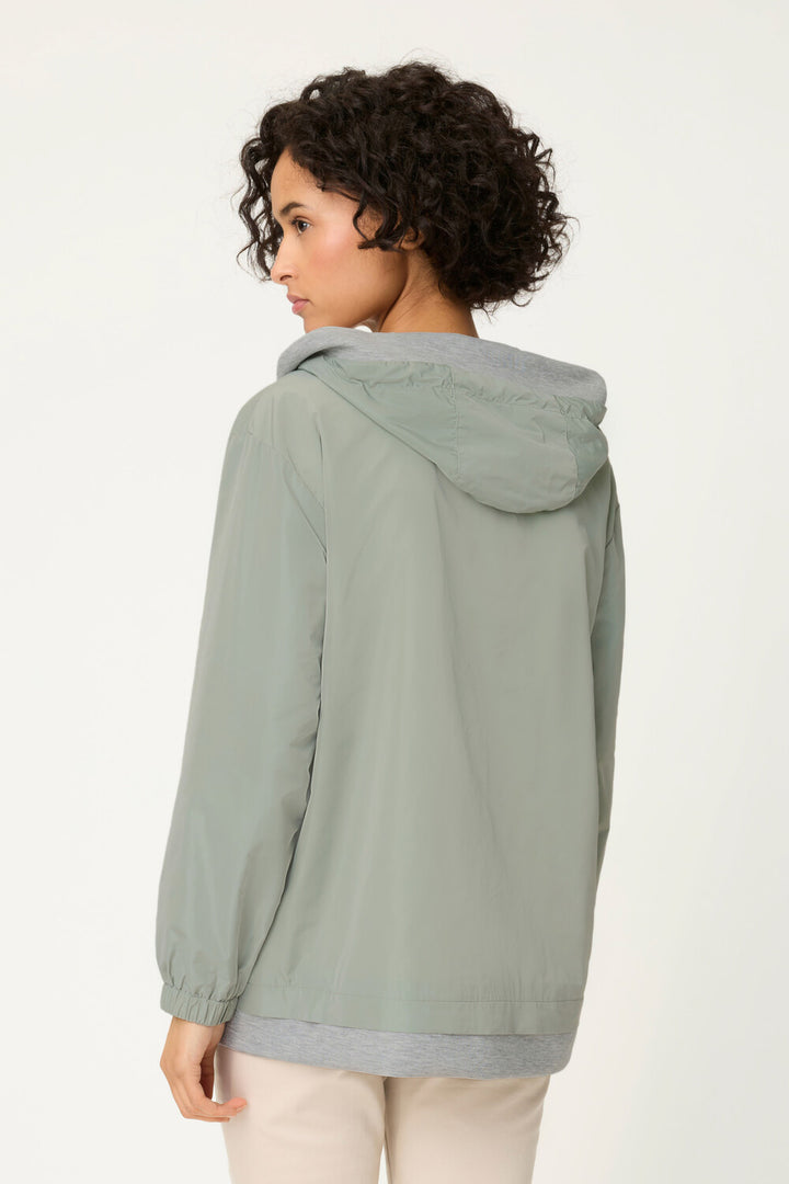 Olsen Green Scuba Hooded Jacket
