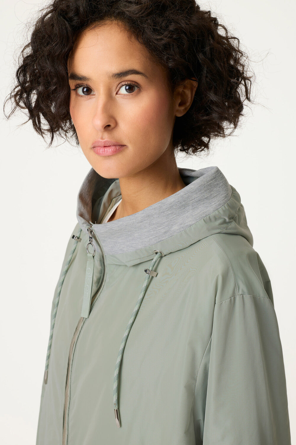Olsen Green Scuba Hooded Jacket