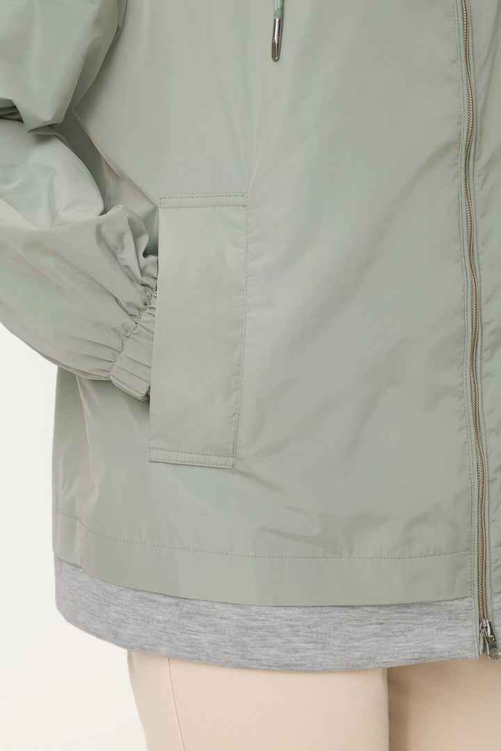 Olsen Green Scuba Hooded Jacket