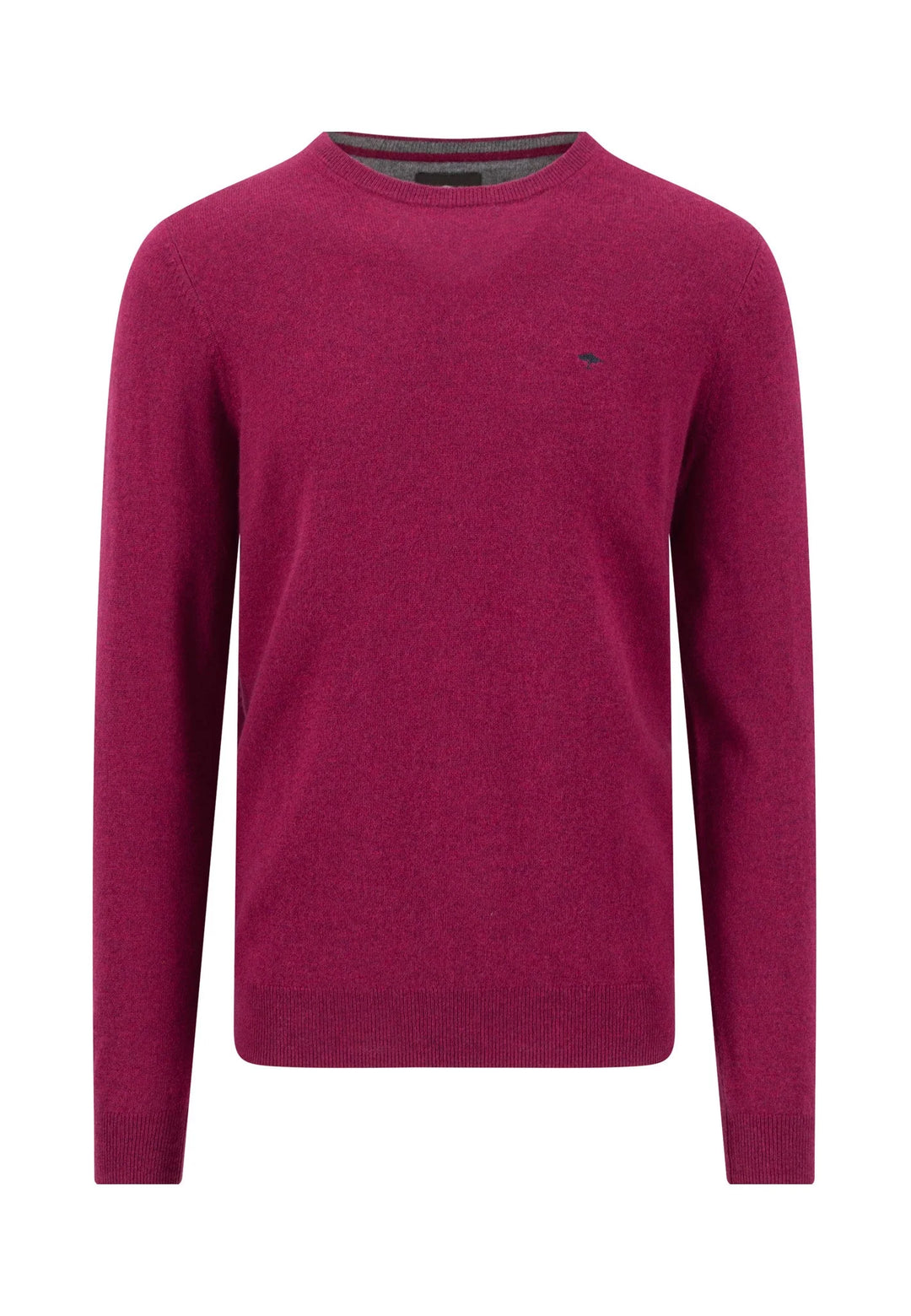 Fynch Hatton Wool Cashmere Crew Neck Sweater, Grape