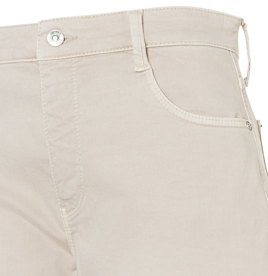 Mac Jeans Danni Ivory Barrel Authentic High Stretch Gabardine Jeans