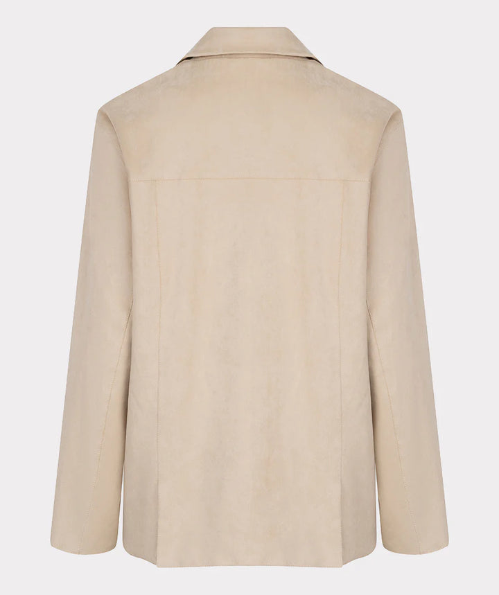 EsQualo Light Sand Suedine Blazer