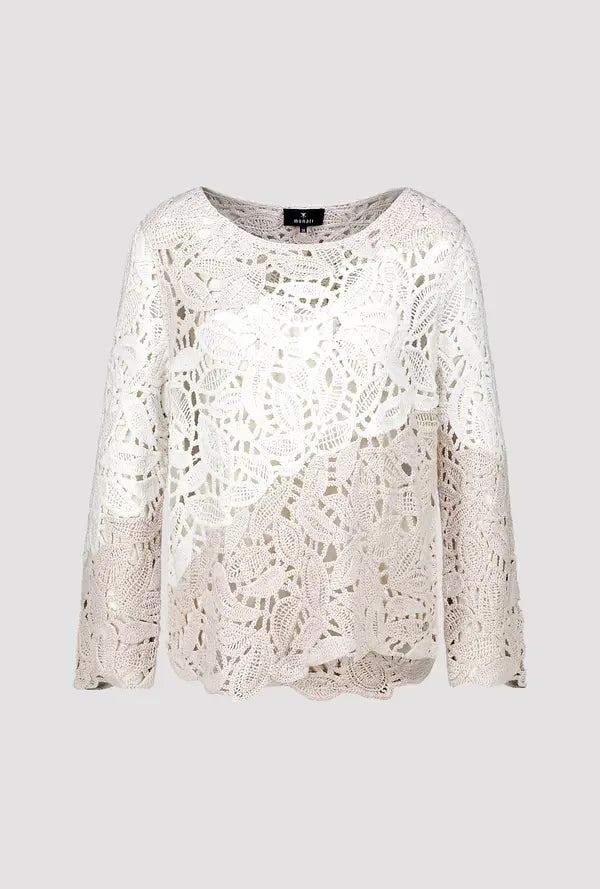 Monari Off White Cornelli Pattern Sweater