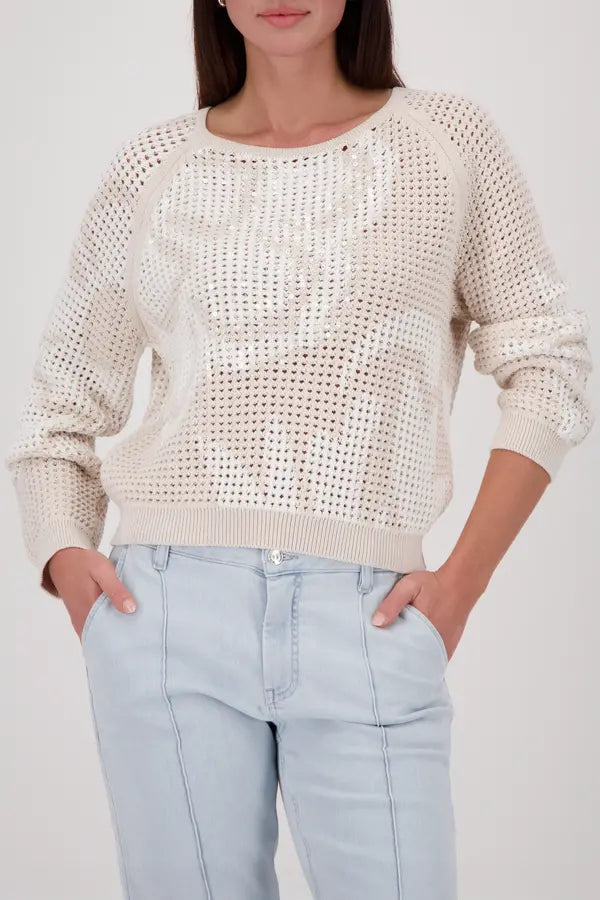 Monari Beige Ajour Jumper