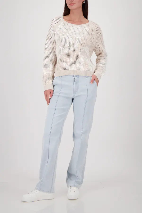 Monari Beige Ajour Jumper