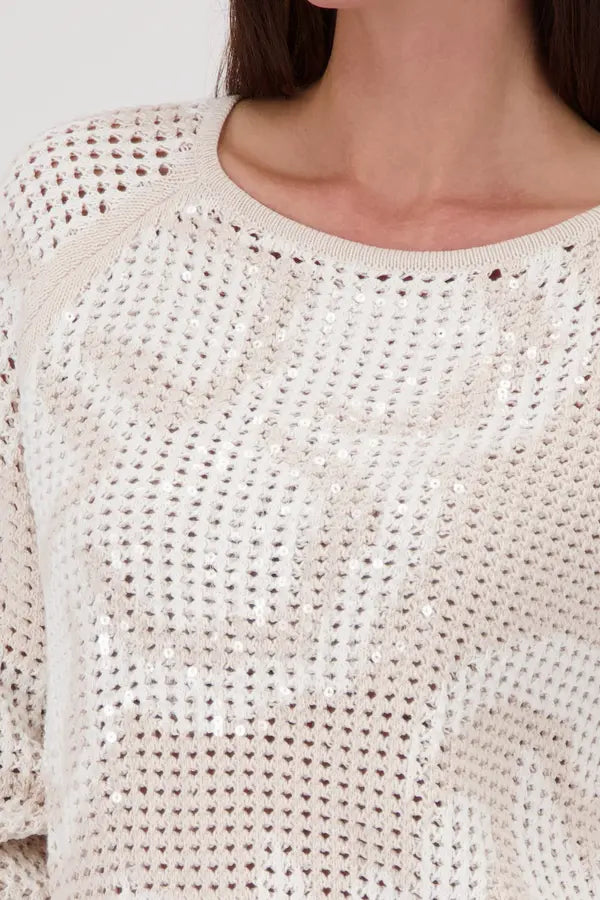 Monari Beige Ajour Jumper