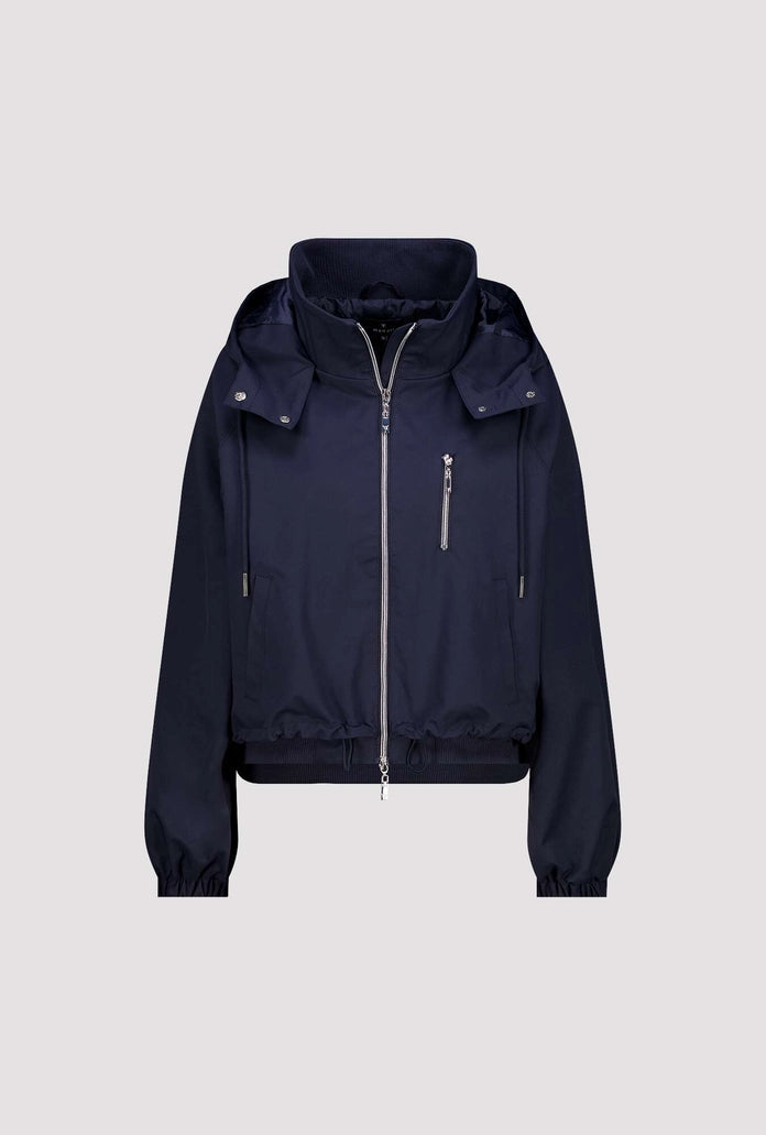 Monari Navy Oversized Hooded Jacket
