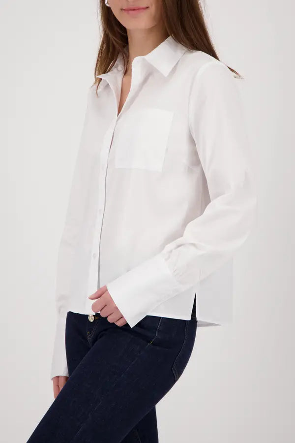 Monari White Soft Cotton Blouse