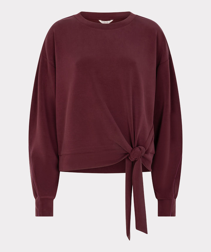 EsQualo Knot Detail Jumper, Merlot