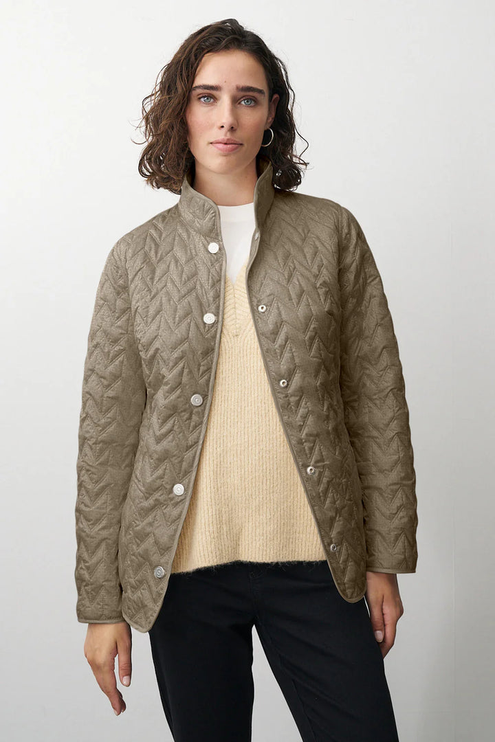 Barbara Lebek Beige Reversible Quilted Jacket