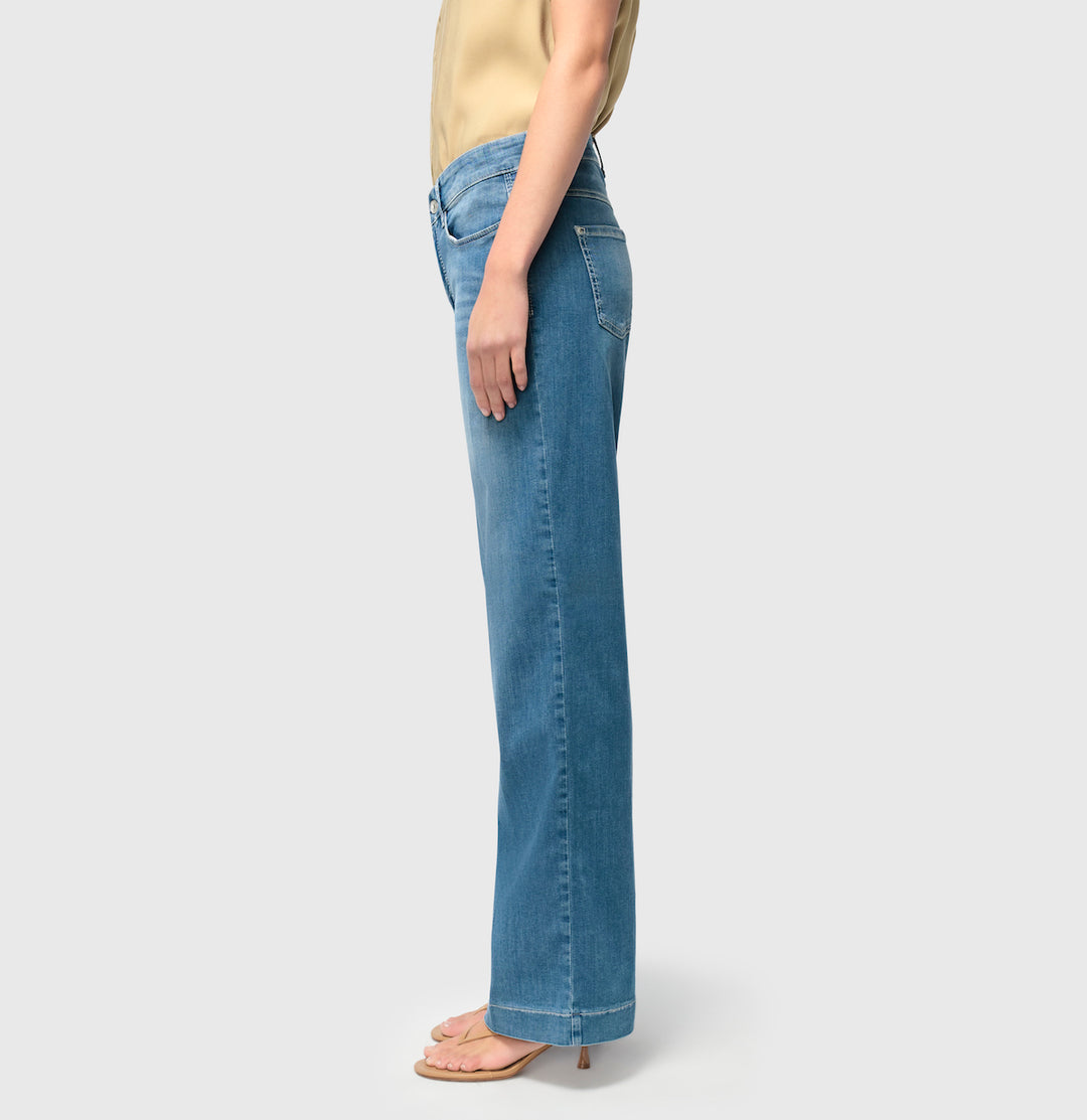 Mac Jeans Dream Wide Mid Blue Wash Dream Wonder Light Denim Jeans