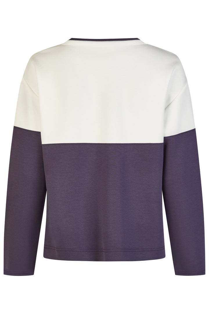Barbara Lebek Navy Block Sweatshirt With Lettering
