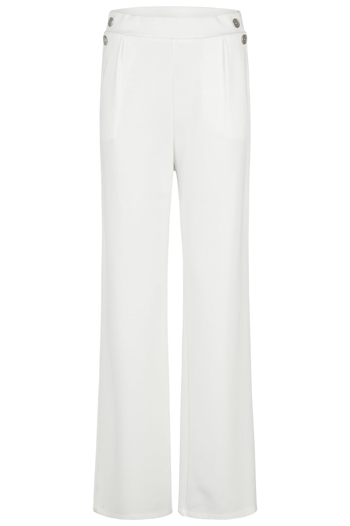 Barbara Lebek Off White Button Detail Trousers
