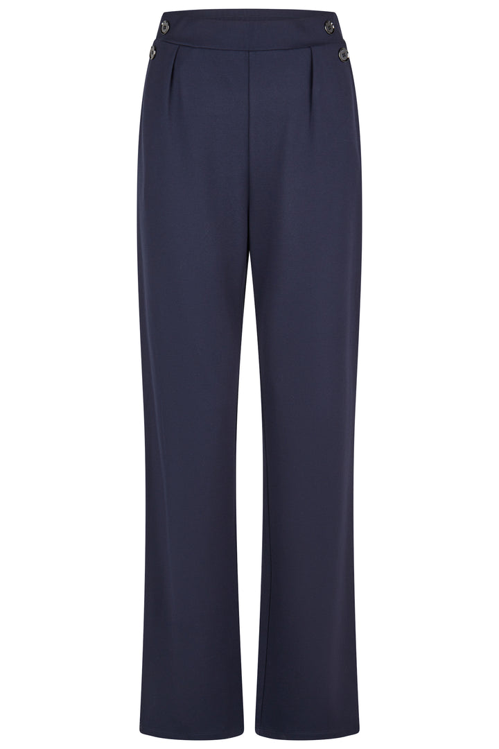 Barbara Lebek Navy Button Detail Trousers