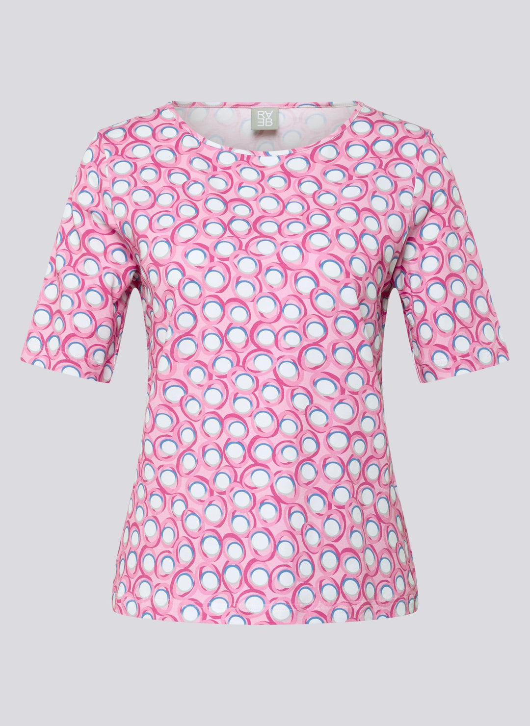 Rabe Pink Graphic Circle Pattern Shirt