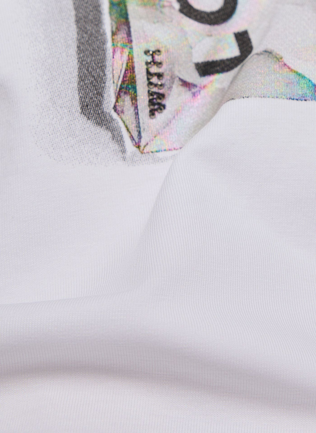 Rabe White Floral Rhinestone Print Top