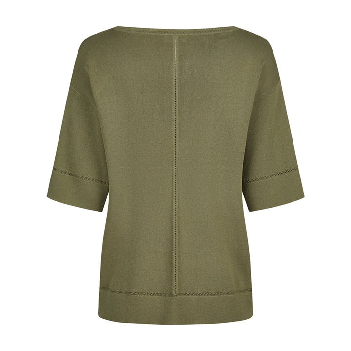 Barbara Lebek Khaki Jumper With Stitch Detail