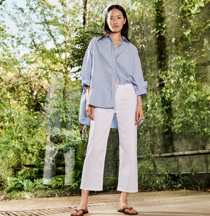 Mac Jeans Culotte White Lightweight Denim Jeans