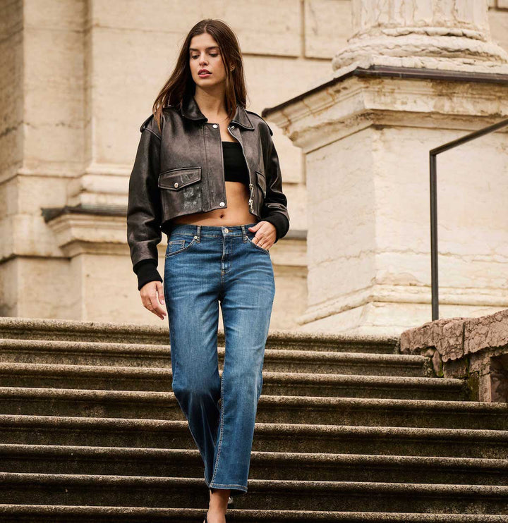 Mac Jeans Culotte Lightweight Basic Blue Stone Denim Jeans