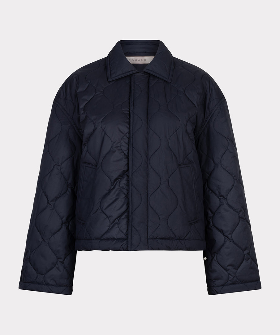 EsQualo Navy Quilted Jacket