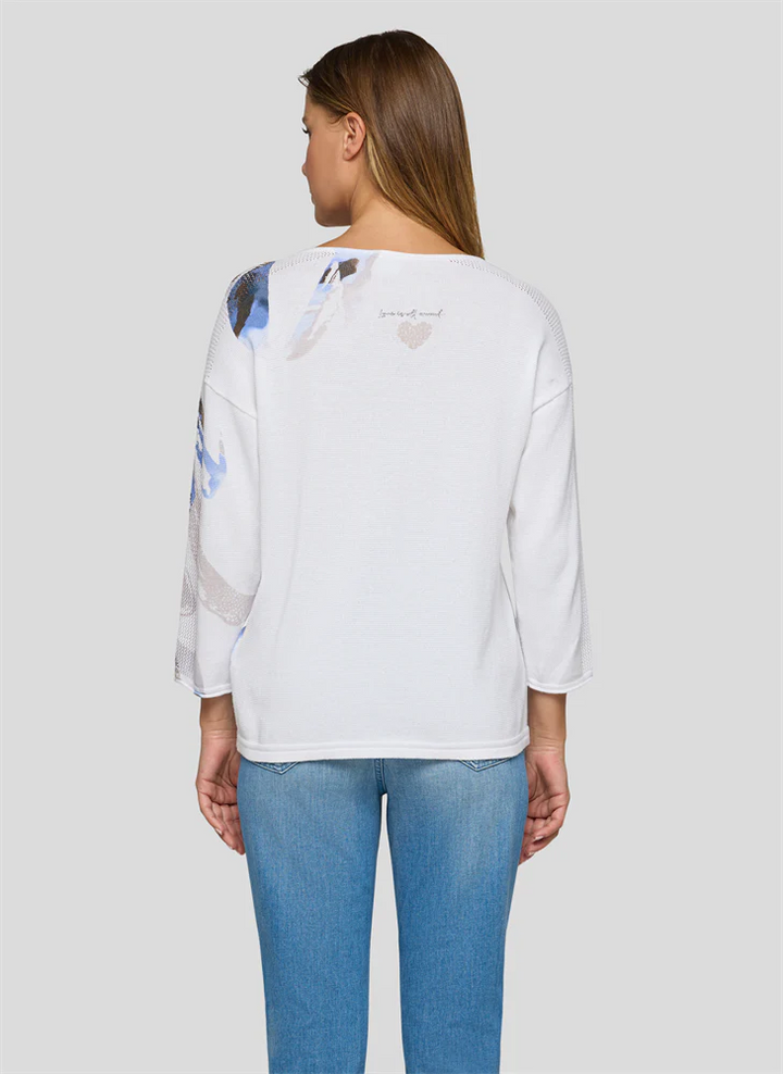 Rabe Blue Ocean Print Sweater