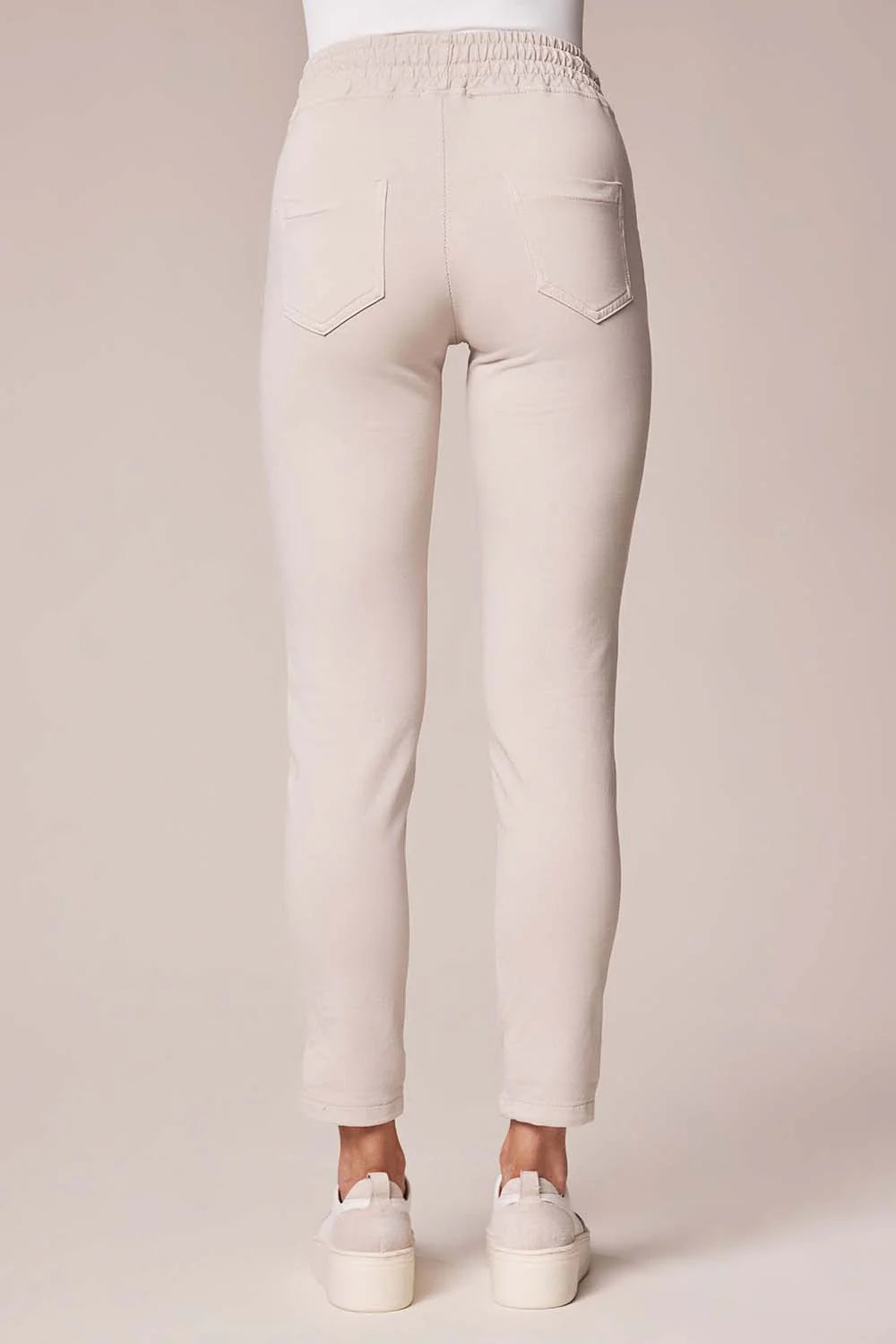 Decollage Beige Basic Zip Pocket Joggers