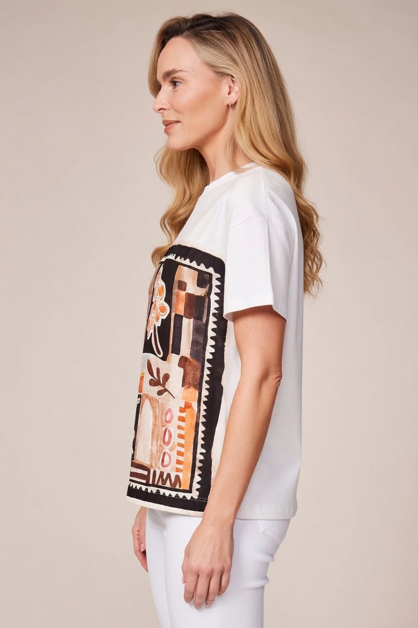 Decollage Print Top