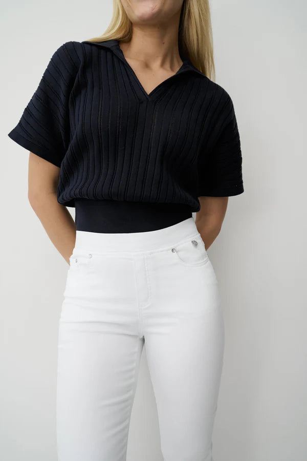 Anna Montana White Angelika Jump In Slim 3/4 Jeans