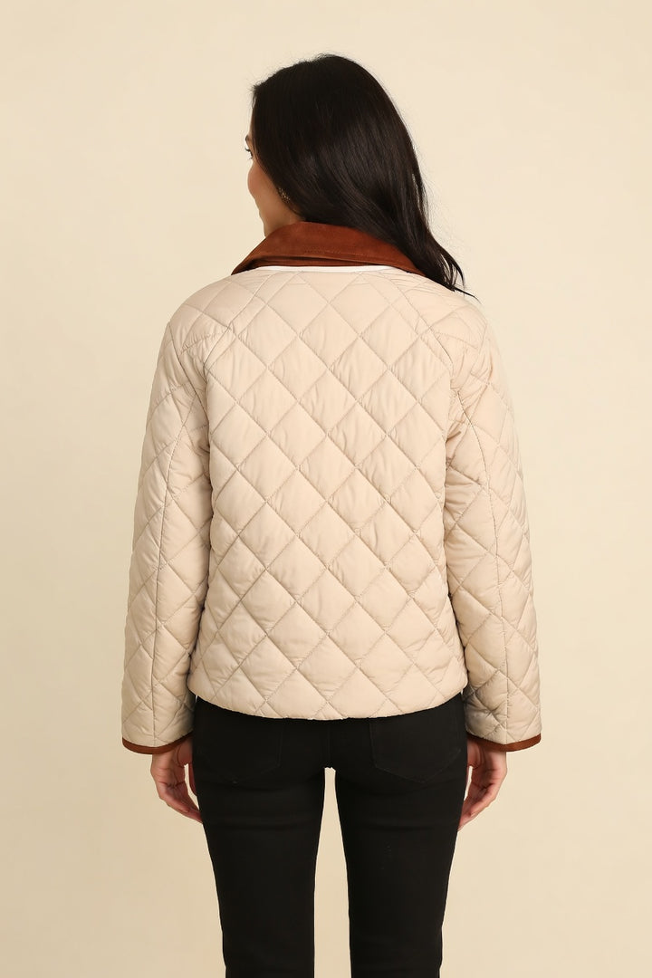 Short Diamond Quilted Jacket