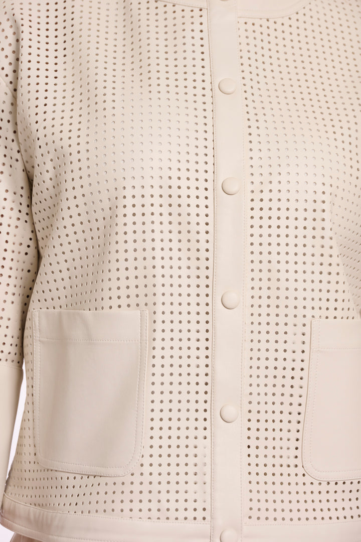 Rino & Pelle Abou Birch Perforated 3/4 Sleeve Jacket
