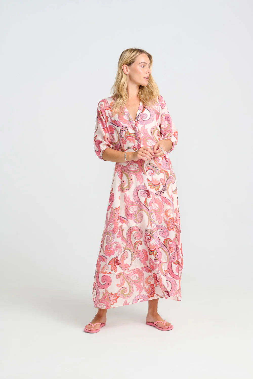 Costamani Pink Daffodil Long Dress