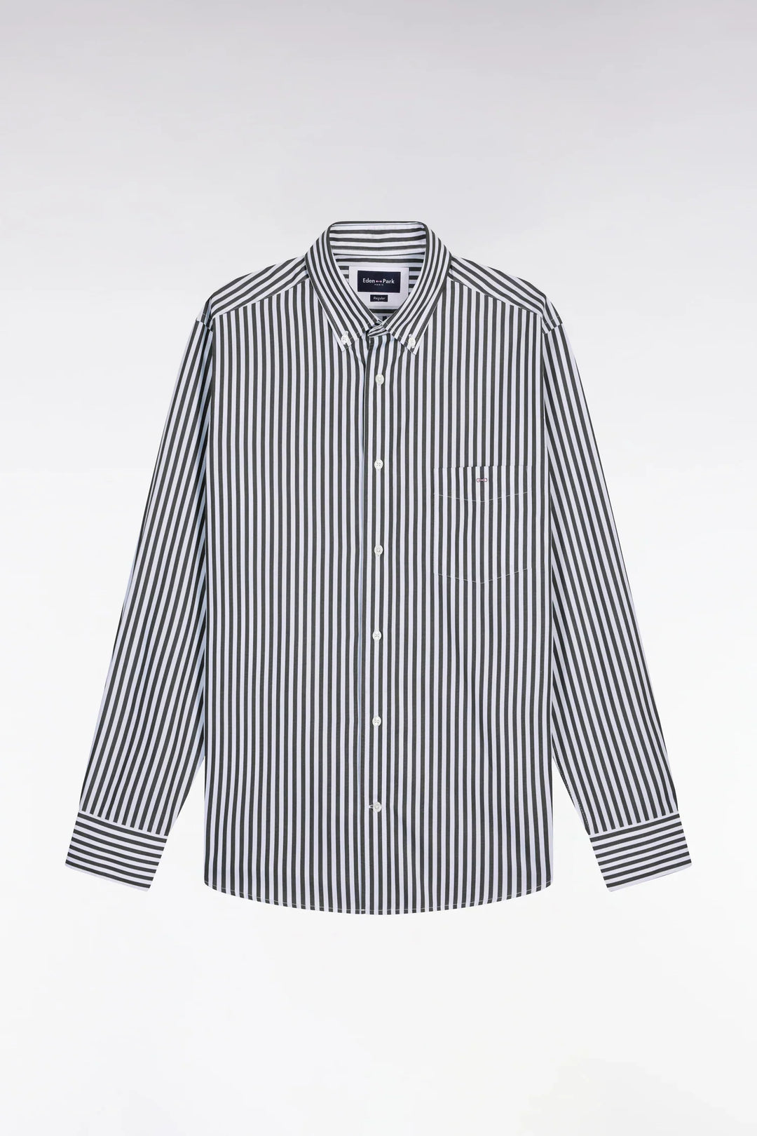 Eden Park Navy Cotton Button-Down Striped Shirt