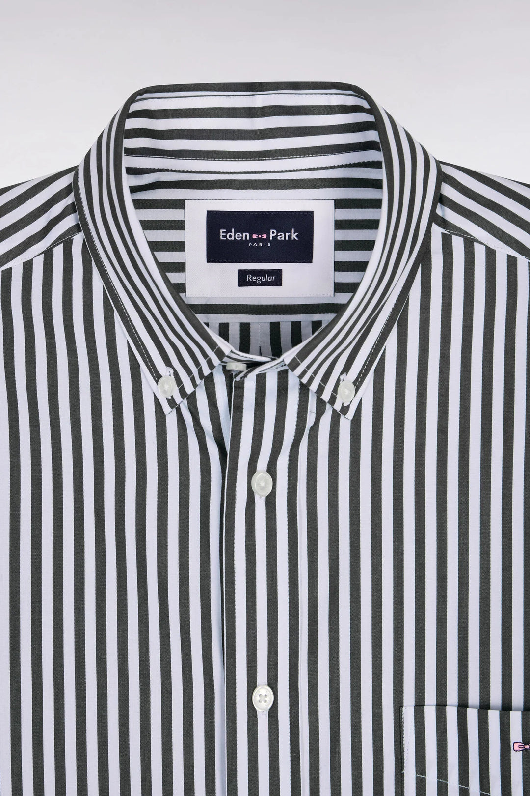 Eden Park Navy Cotton Button-Down Striped Shirt