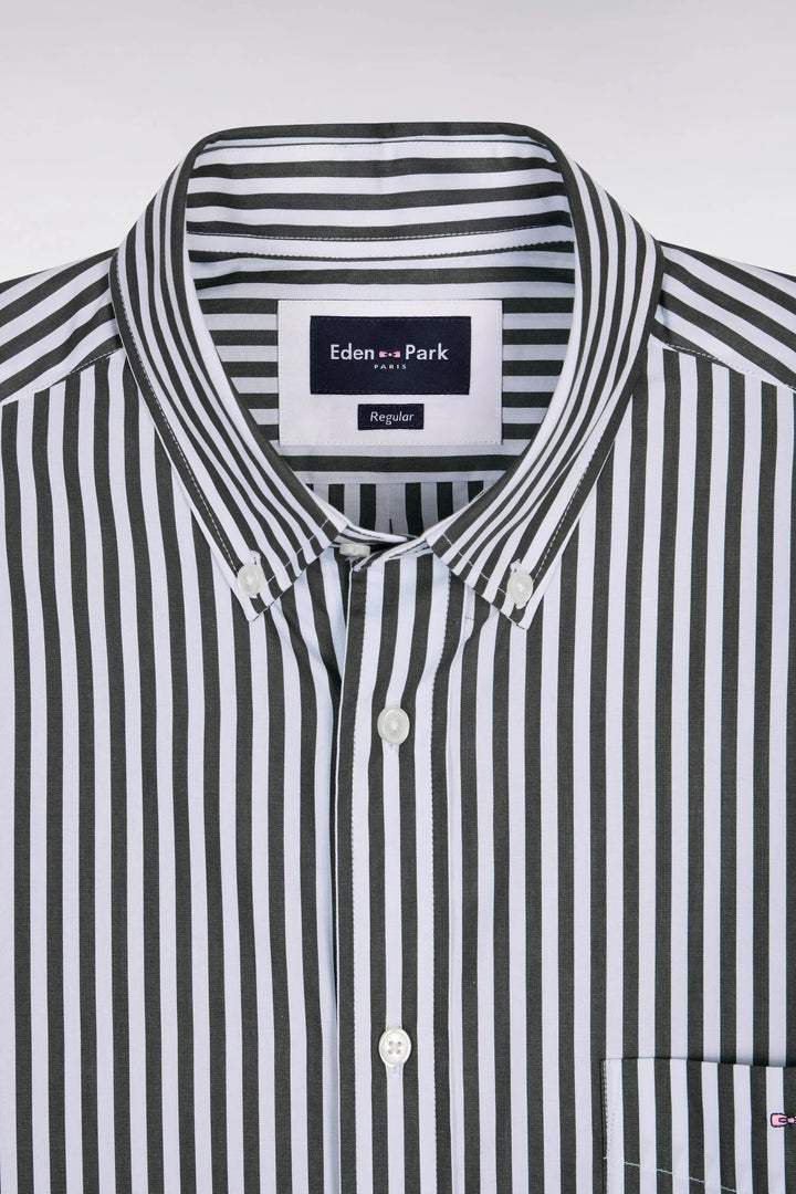 Eden Park Navy Cotton Button-Down Striped Shirt