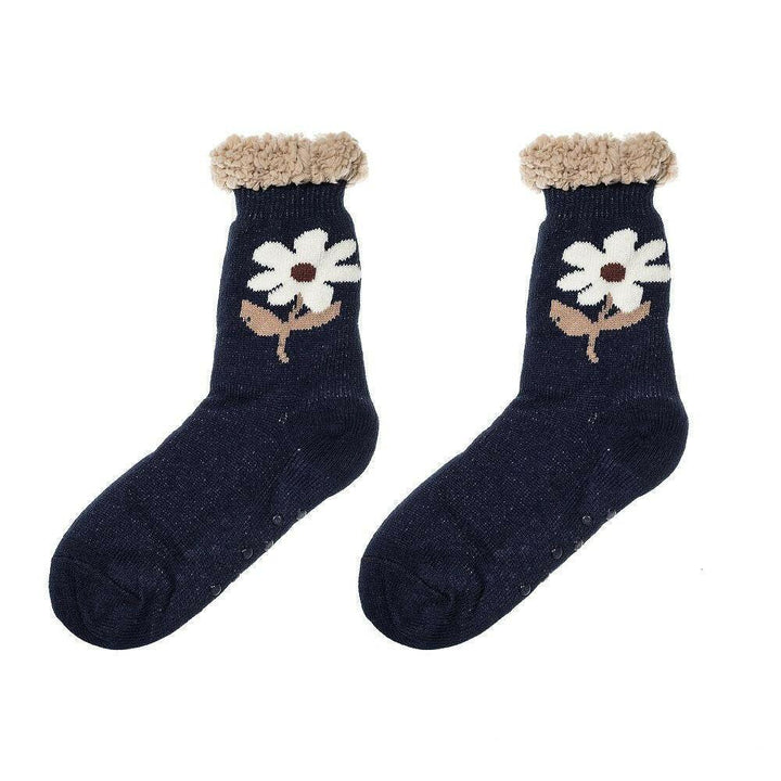 Nordic Flower Thick Fluffy Socks