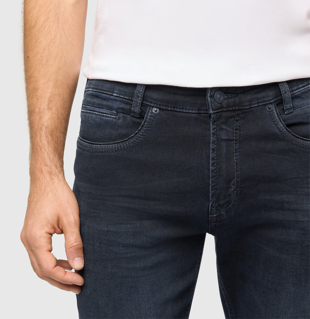Mac Jeans Arne Pipe Slim Driver Jeans, Blue Black