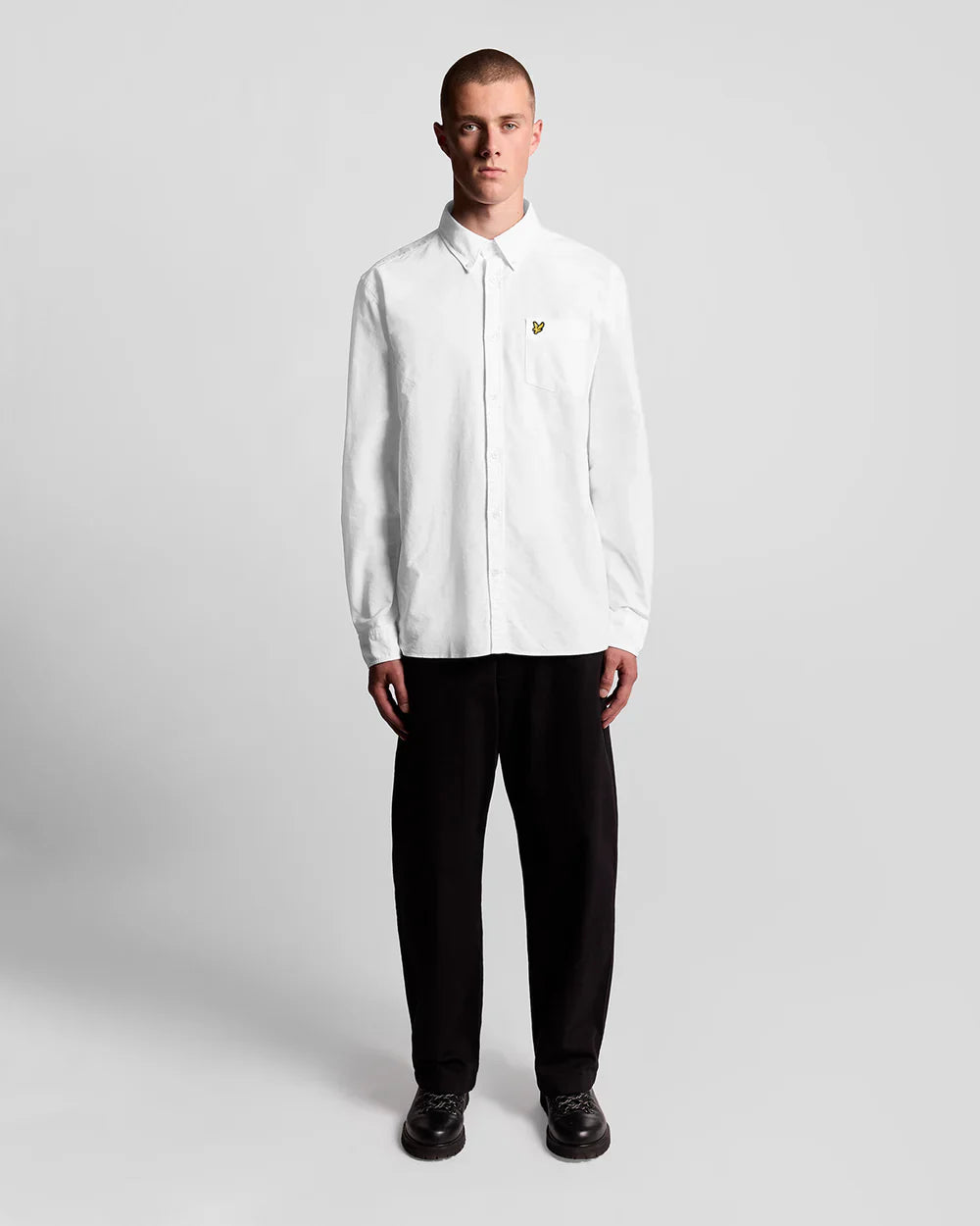 Lyle & Scott White Cotton Button Down Oxford Shirt