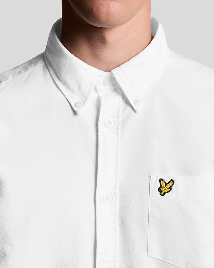 Lyle & Scott White Cotton Button Down Oxford Shirt