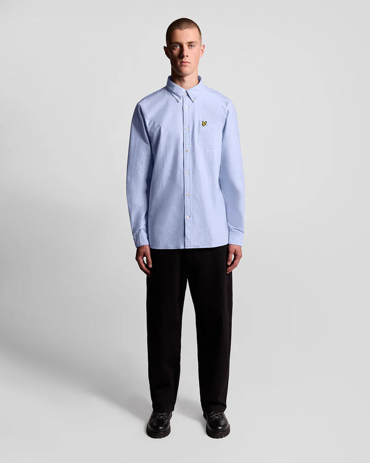 Lyle & Scott Blue Cotton Button Down Oxford Shirt